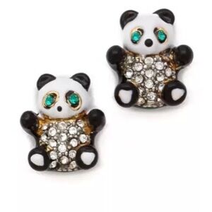 Juicy Couture Mini Panda Bear Rhinestone Earrings